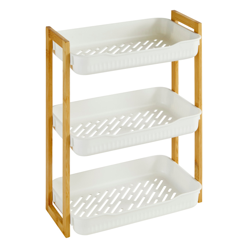 5five Simply Smart Stojací organizér do sprchy NATUREO, 35 x 20,5 x 45 cm bílý
