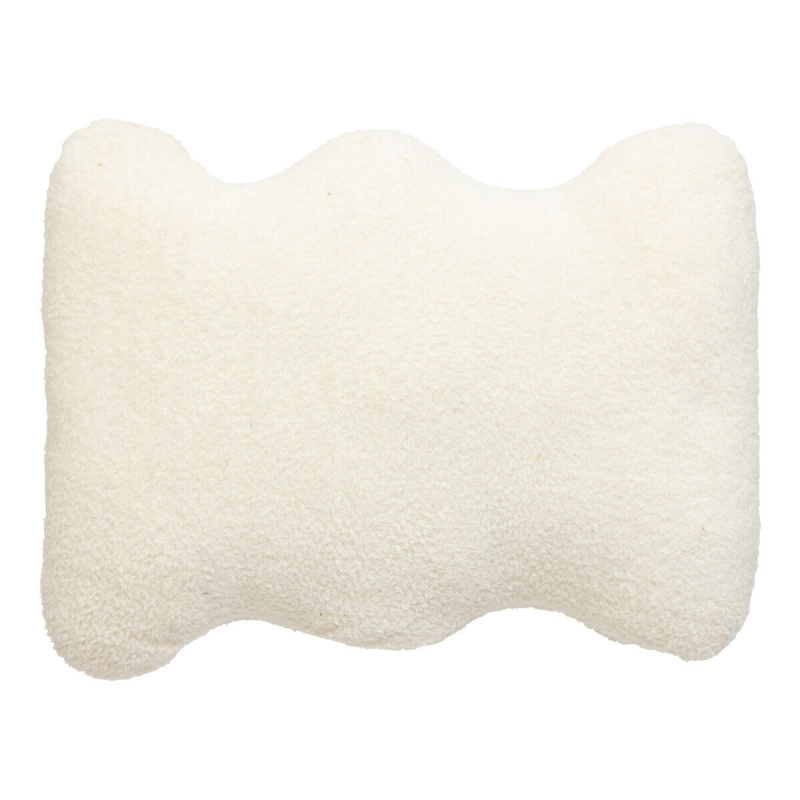Atmosphera Dekorační polštář bouclé WAVY BLISS, 48 x 13 x 35 cm bílá