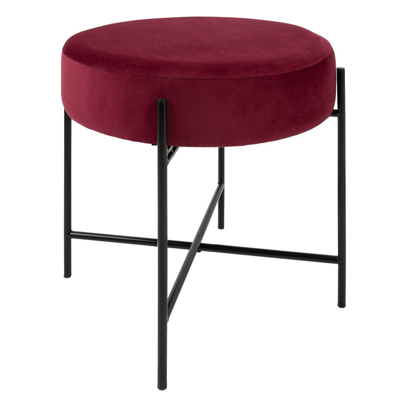Atmosphera Sametová stolička ARTY, Ø 47 cm burgundská