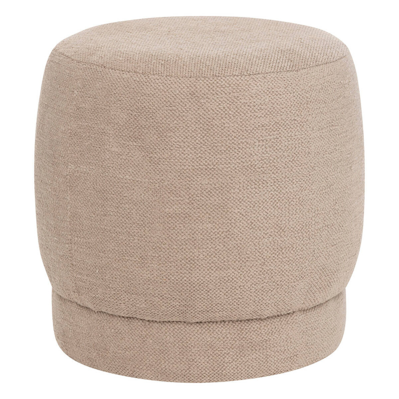 Atmosphera Čalouněný kulatý puf AMEA bouclé, Ø 39 cm béžová