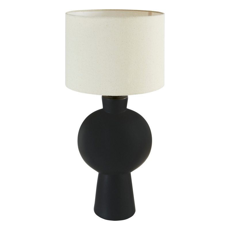 Atmosphera Stolní lampa s keramickou základnou YULIA, výška 59 cm černá