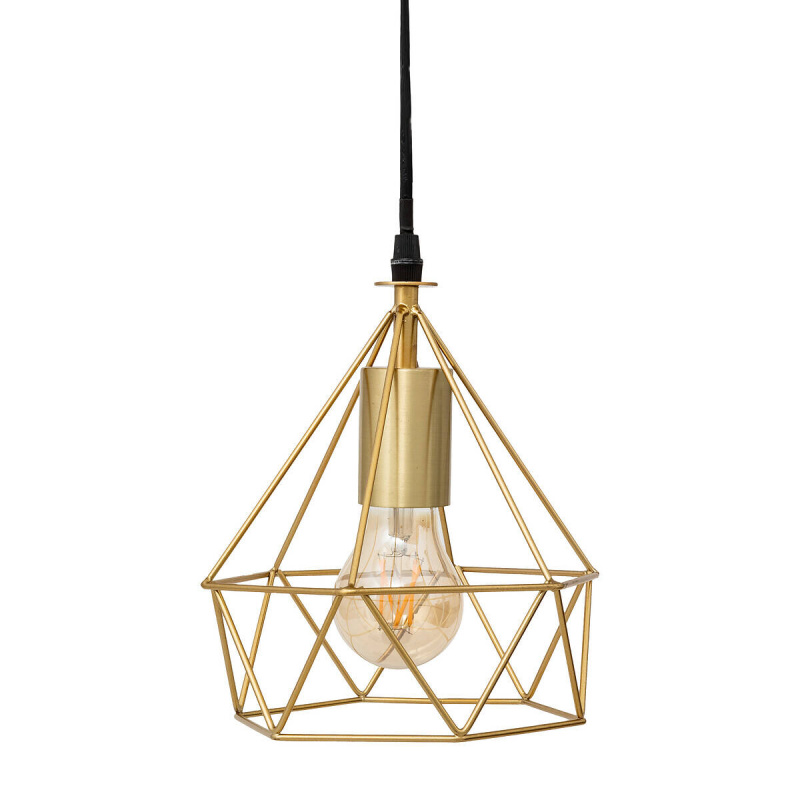 Atmosphera Závěsná lampa IDA geometrická, zlatá, Ø 17 cm zlatá