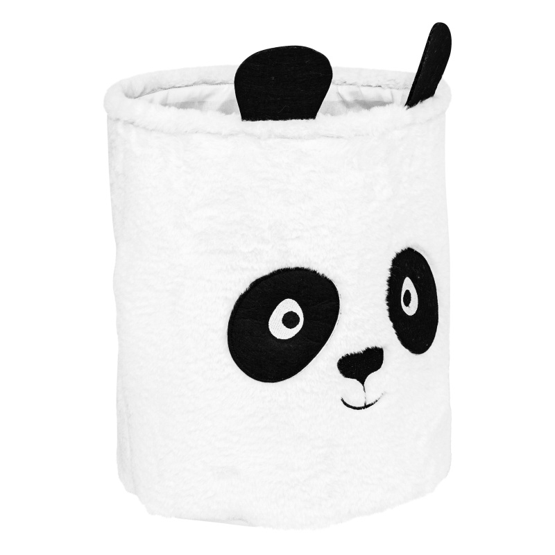 Atmosphera for kids Koš na hračky PANDA s oušky, Ø 35 cm bílý