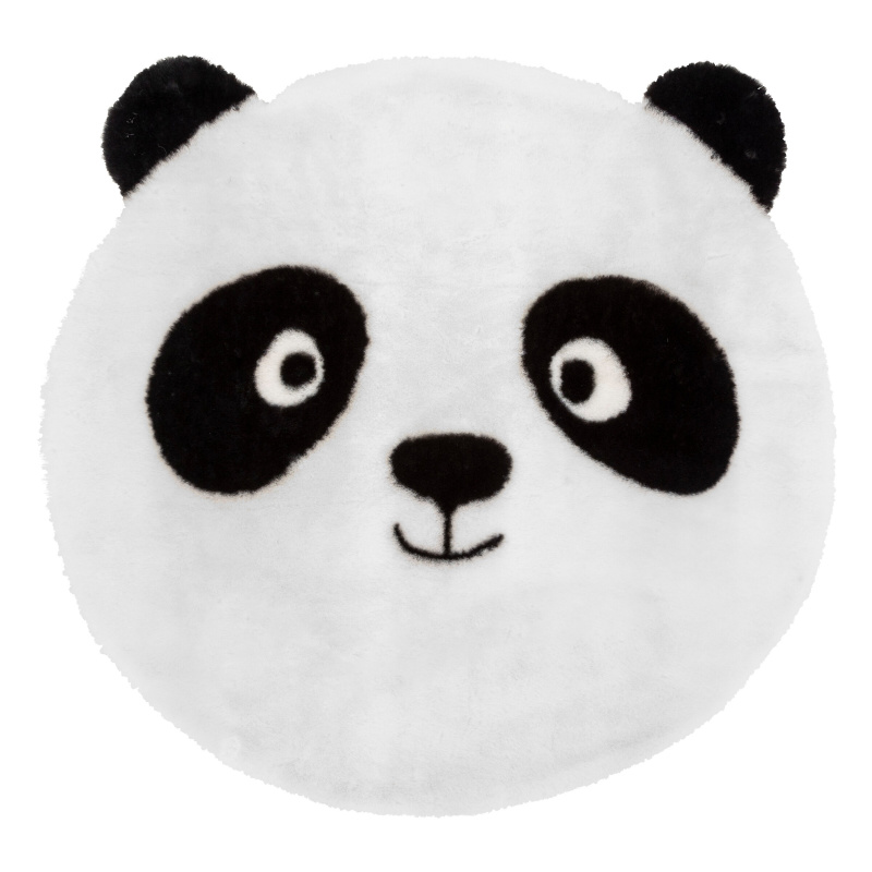 Atmosphera for kids Kulatý koberec panda s oušky SMILE, Ø 100 cm bílý