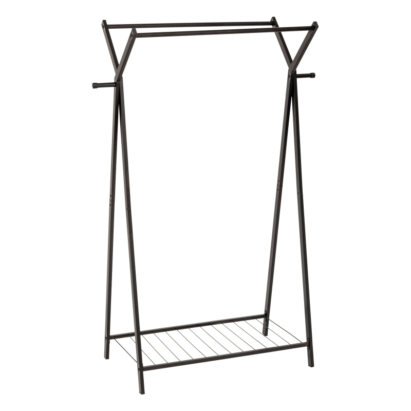 5five Simply Smart Dvojitý kovový věšák na oblečení METTY, 98 x 43,5 x 145 cm černá