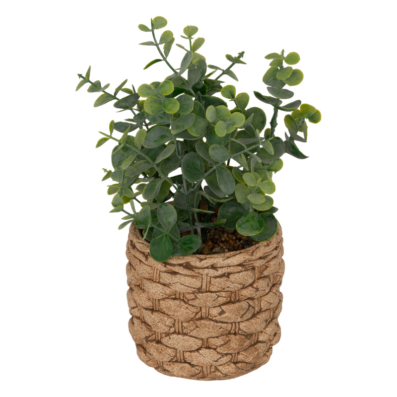 Atmosphera Umělý eukalyptus JAYE, keramický květináč, výška 27 cm zelený