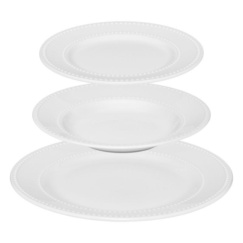 Secret de Gourmet 18dílná jídelní souprava PEARL, porcelán bílý 108474