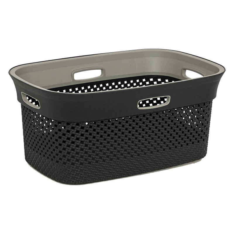 5five Simply Smart Koš na prádlo s úchyty HAMPER, 45 l antracitová