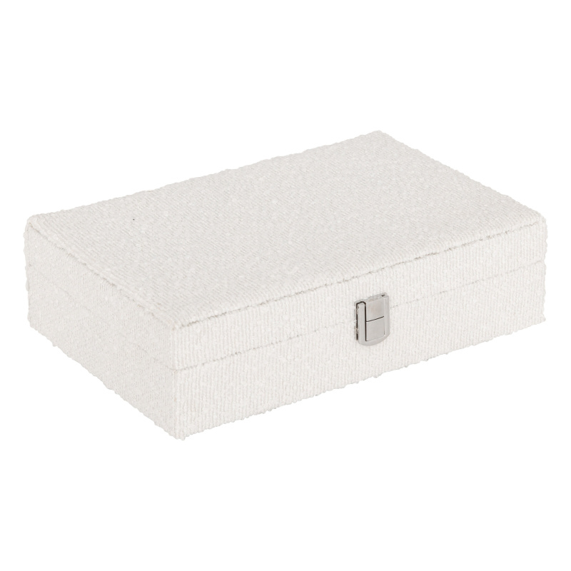 Atmosphera Šperkovnice boucle LOE, 28 x 19 x 7 cm bílý