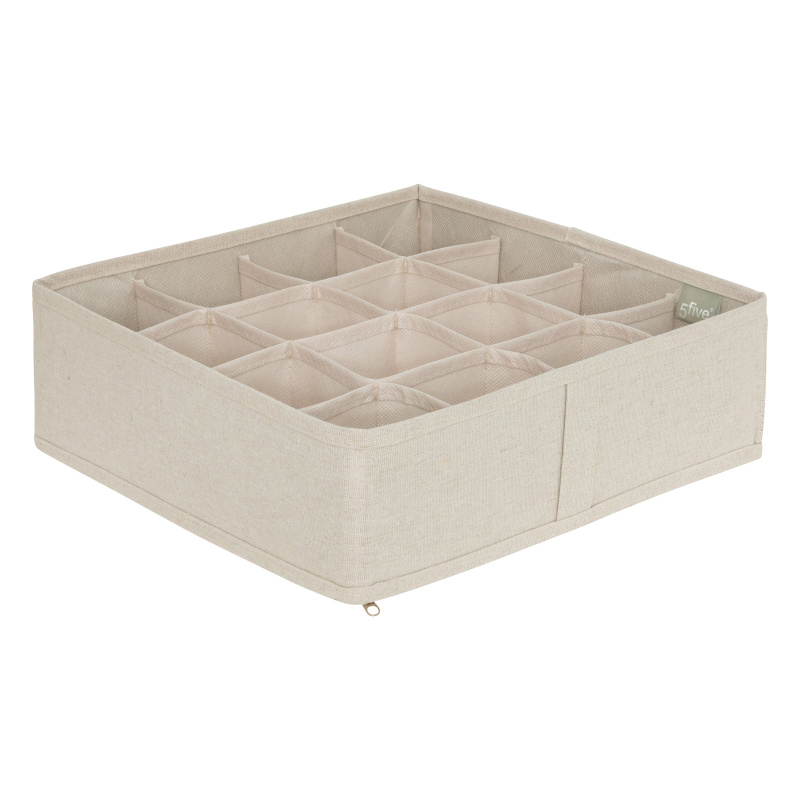 5five Simply Smart Organizér do zásuvky DRESSY, 16 přihrádek, 31 x 31 cm béžová