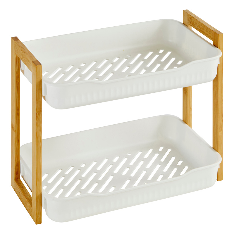 5five Simply Smart Stojací organizér do sprchy NATUREO, 27 x 20,5 x 35 cm bílý