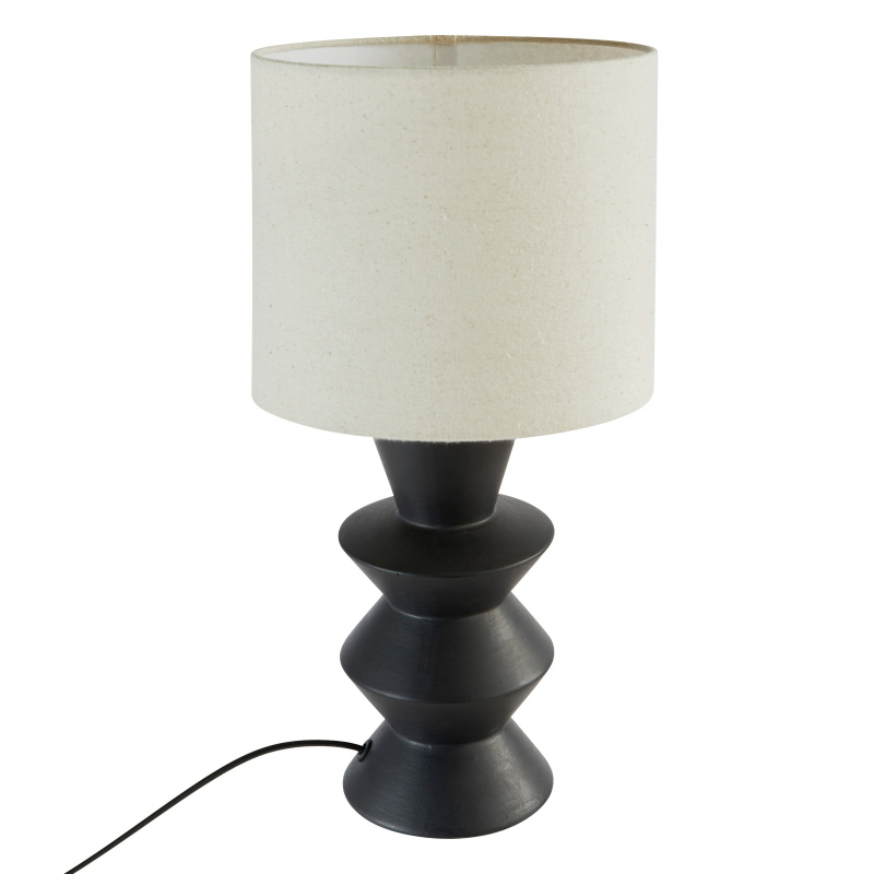 Atmosphera Stolní lampa s keramickou základnou YULIA, výška 40 cm černá