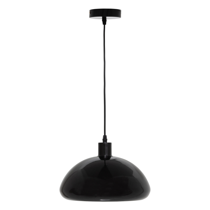 Atmosphera Lustr s kovovým stínidlem SAVIO, Ø 27 cm, černý černá