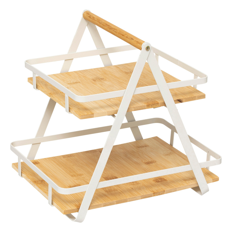 5five Simply Smart Stojací polička na kuchyňskou linku ORDERA, 30,5 x 22,5 x 29 cm, bílá béžová