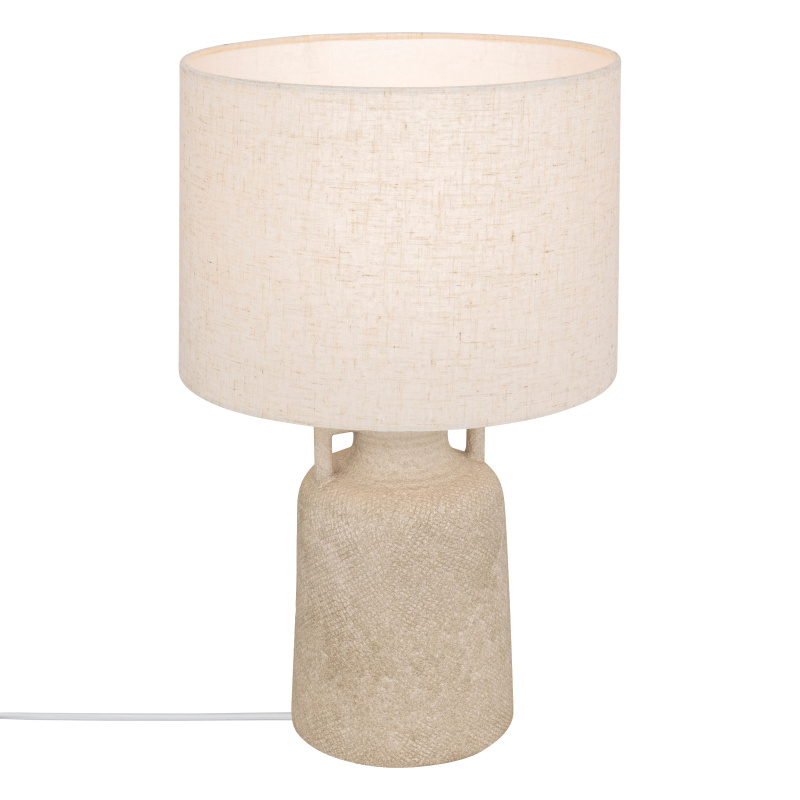 Atmosphera Stolní lampa s kameninovým podstavcem GIBUS, Ø 28 x 45,5 cm béžová