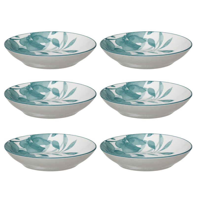 Secret de Gourmet Porcelánové hluboké talíře LILY, 6 ks × Ø 20 cm vícebarevný