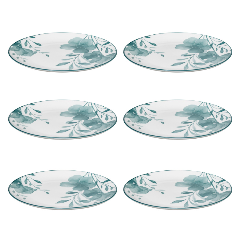 Secret de Gourmet Porcelánové jídelní talíře LILY, 6 ks × Ø 27 cm vícebarevný