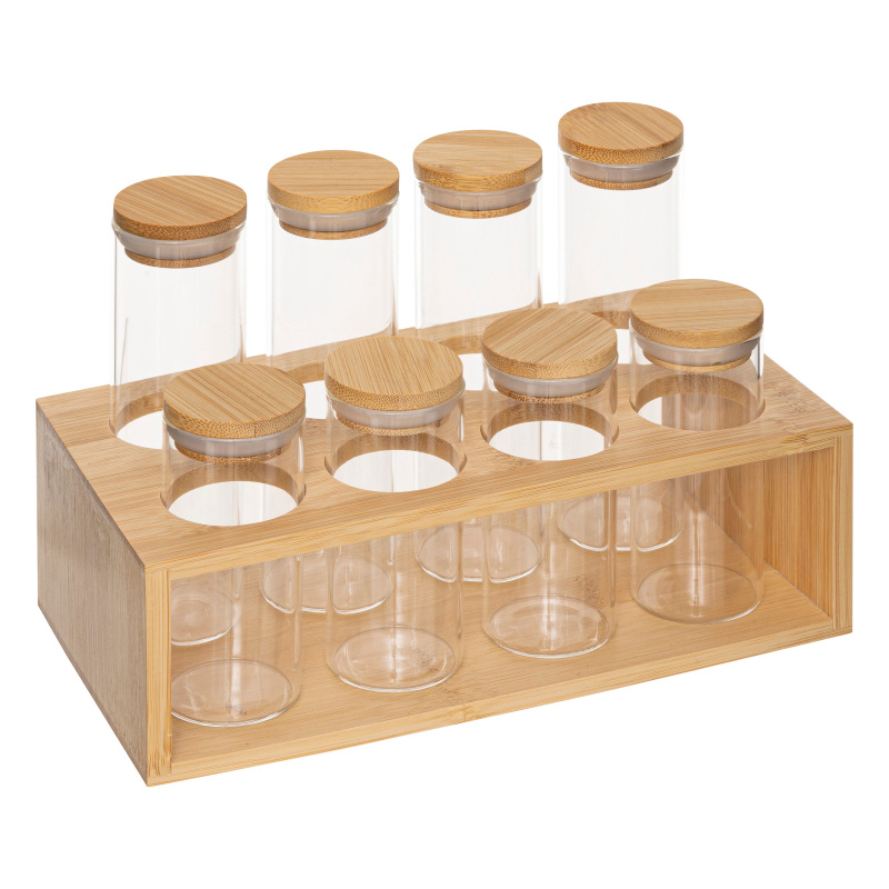 5five Simply Smart Sada nádob na koření EPICE, 4 x 80 ml a 4 x 120 ml transparentní