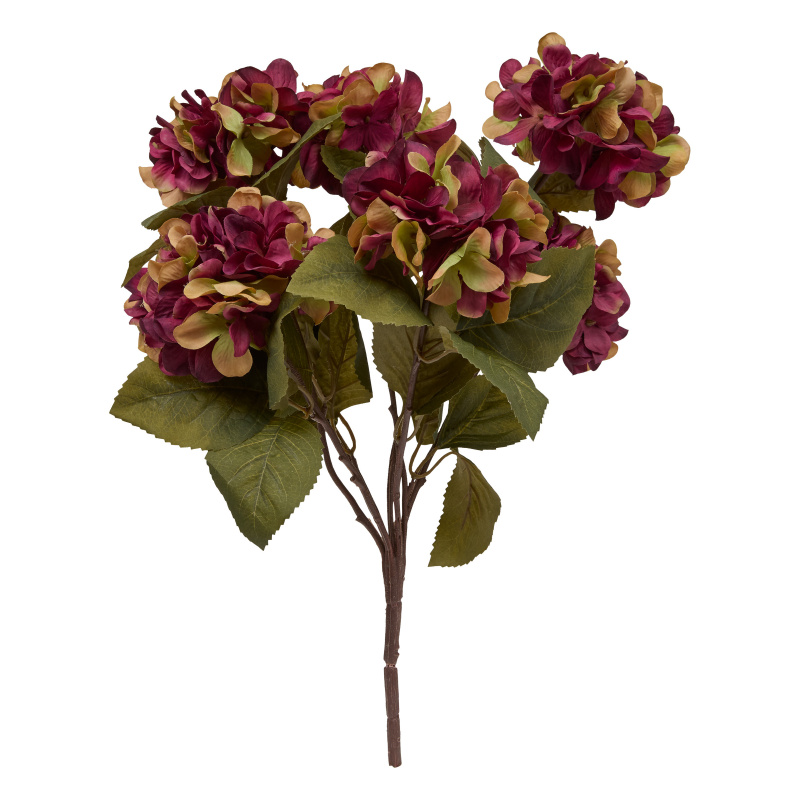 Atmosphera Umělý buket FRIA 5 hortenzií, výška 53 cm, fialový fialový