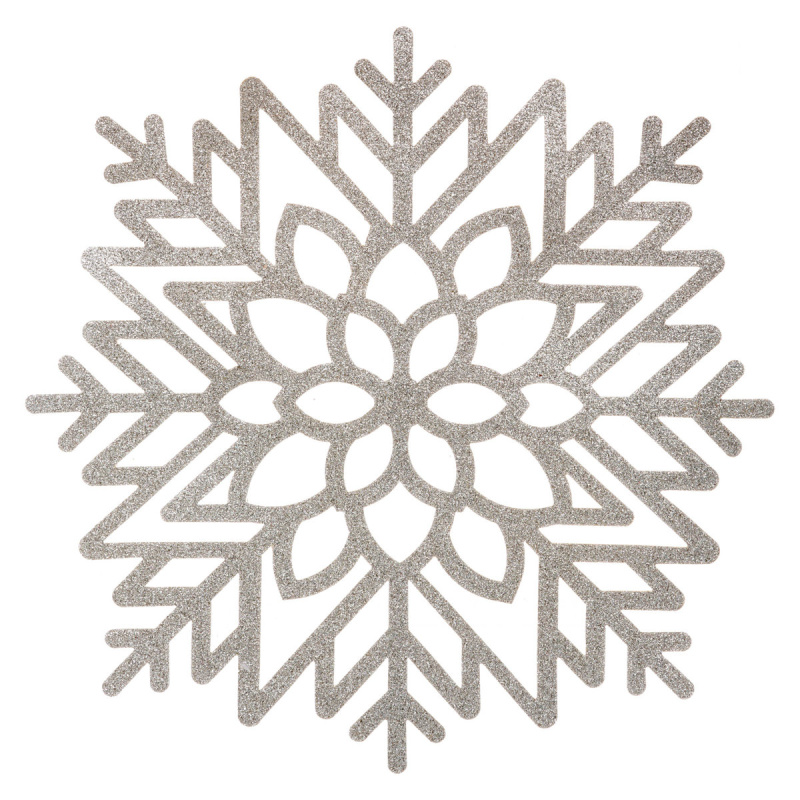 Atmosphera Podložka na stůl se třpytkami SNOWFLAKE, stříbrná stříbrná