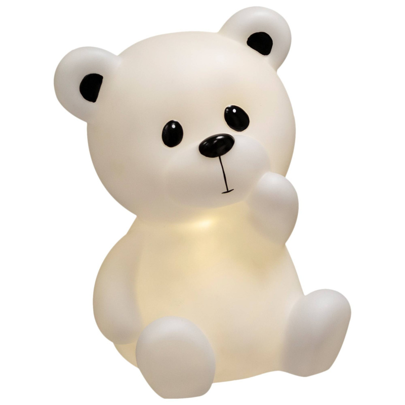 Atmosphera for kids Noční lampa MEDVÍDEK, bílá, 30 cm bílá