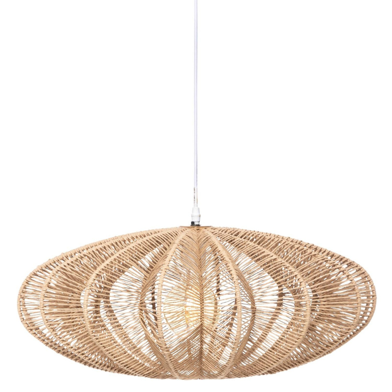 Atmosphera Pletená závěsná lampa Tery, Ø 57 cm béžová