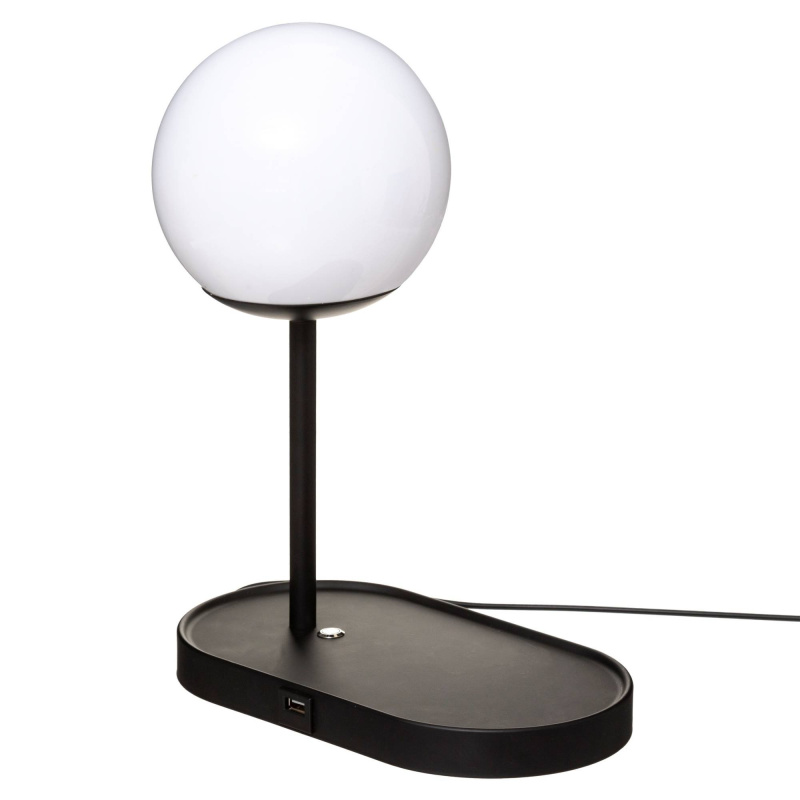 Atmosphera Stolní lampa COLORS, dobíjecí USB, černá černá