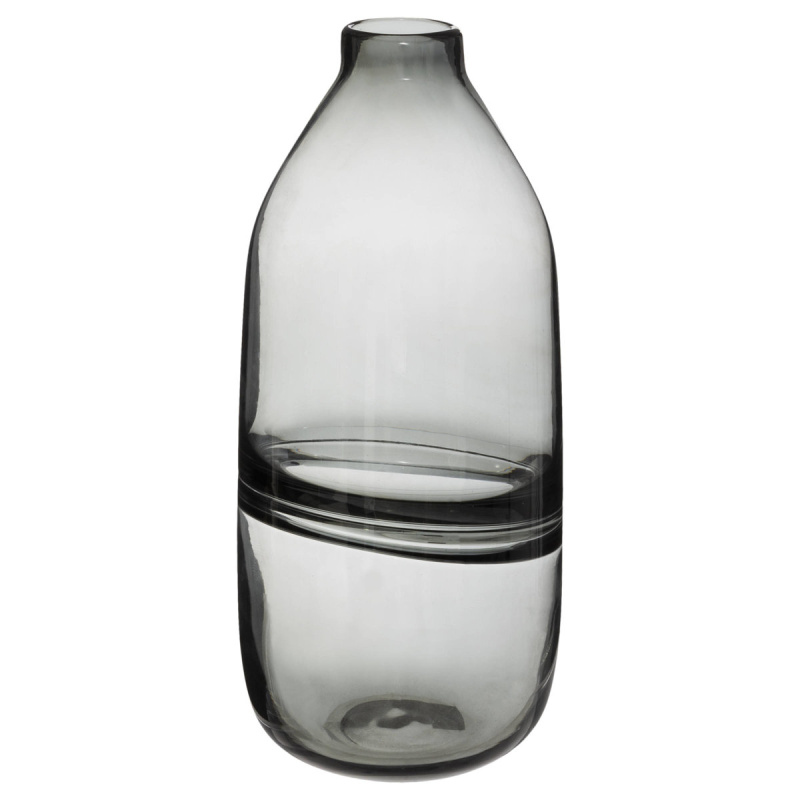 Atmosphera Skleněná váza BOTTLE, 30 cm černá