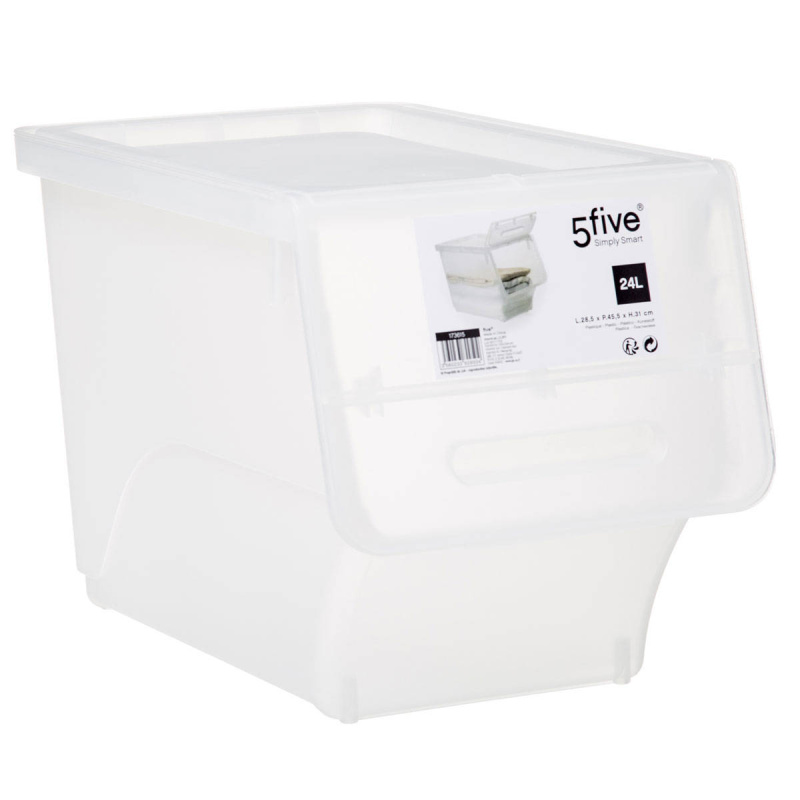 5five Simply Smart Úložný box na oblečení, 24 L, bílý bílá