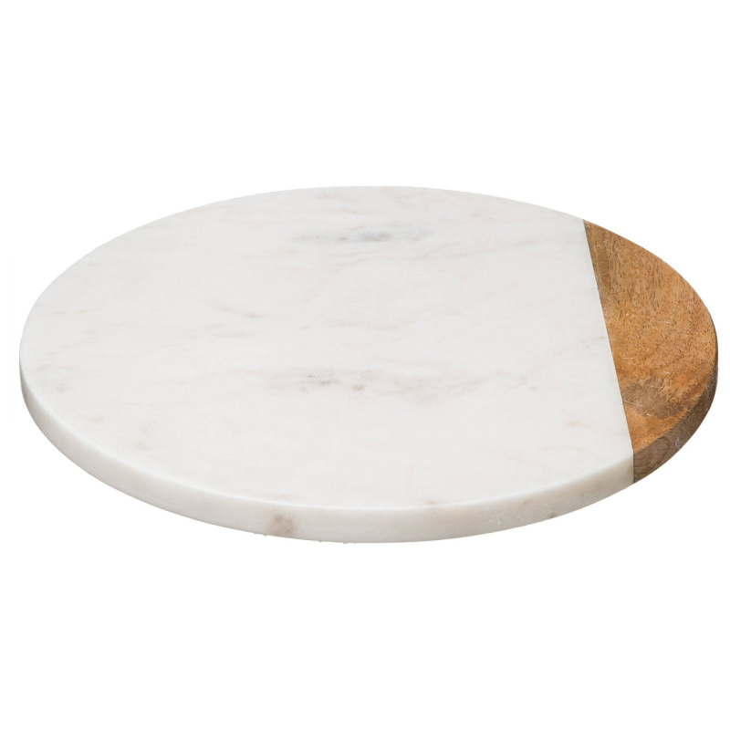Secret de Gourmet Otočný podnos GEOM HYGGE, O 30 cm, mramor, bílý bílá