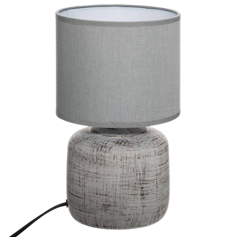 Atmosphera Stolní lampa SALTA, keramická, O 15 cm šedá