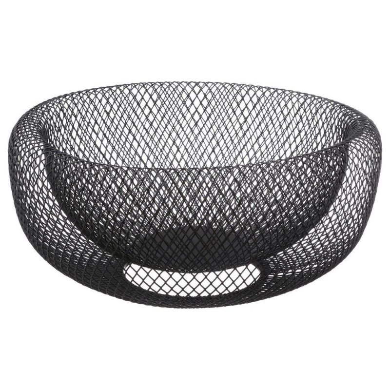 Secret de Gourmet Černý košík na ovoce, 27x14 cm, kov, černý 125128A černá
