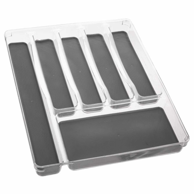 5five Simply Smart Organizér na příbory, 6 přihrádek, 40 x 32 x 4,5 cm černá