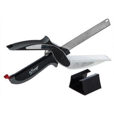 5five Simply Smart Kuchyňský nůž na řezaní z nerezové oceli, 24,5x7x1,9 cm 146518 černá