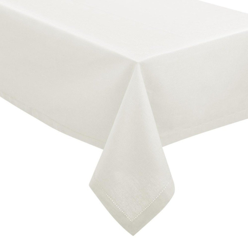 Atmosphera Stolní bavlněný bílý ubrus s elegantním lemováním, 140x240 cm 146340Z bílá