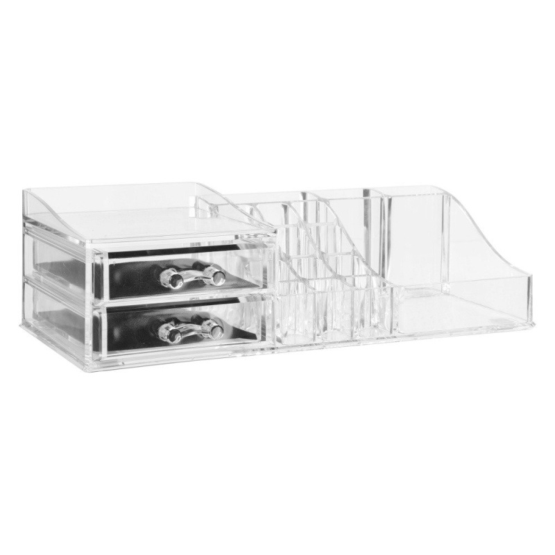 5five Simply Smart Organizér kosmetiky a šperků SELENA, 2 zásuvky, 30 x 15 cm transparentní