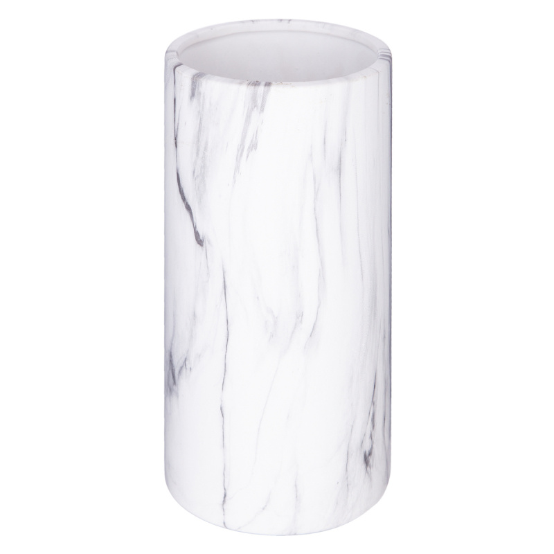 Atmosphera Keramická váza MARBLE, 20 cm bílá