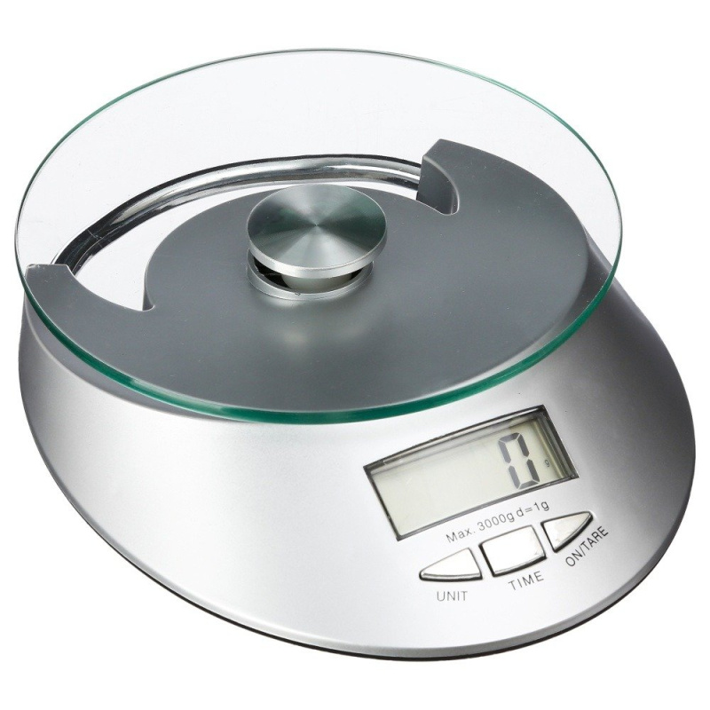 Secret de Gourmet Kuchyňská váha, elektronické sklo, LCD, max, 5 kg, šedá šedá