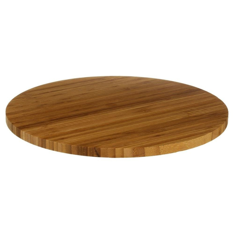 Secret de Gourmet Rotující svačinka, bambusová deska 1 úroveň, průměr 35 cm hnědý