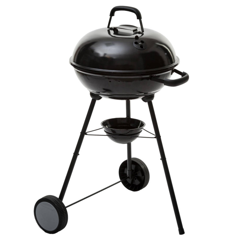 Intex Kulatý gril s víkem FEIJOA, Ø 43 cm, černý černá