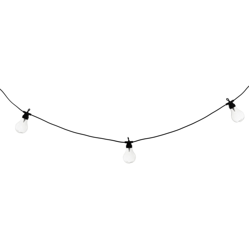 Atmosphera Solární věnec, 5 m, 10 LED žárovek černá