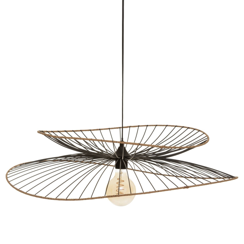 Atmosphera Závěsná lampa ALARA s kovovým stínidlem, O 69 cm černá