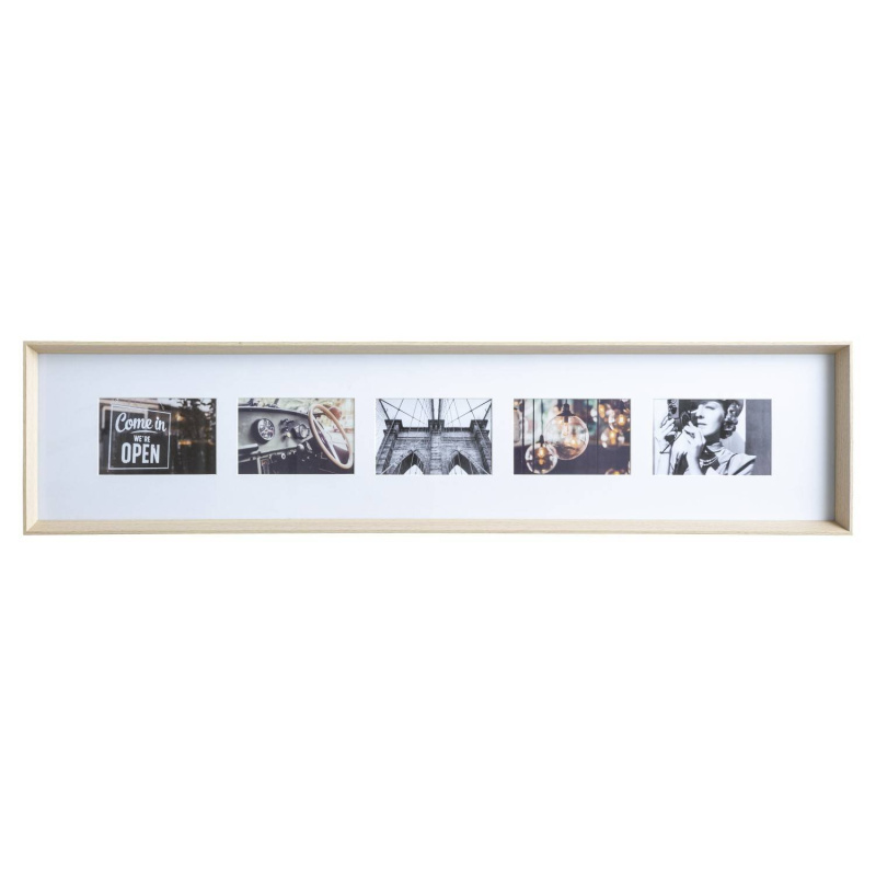 Atmosphera Rámeček na 5 fotografií AXEL, 22 x 97 cm, béžový béžová