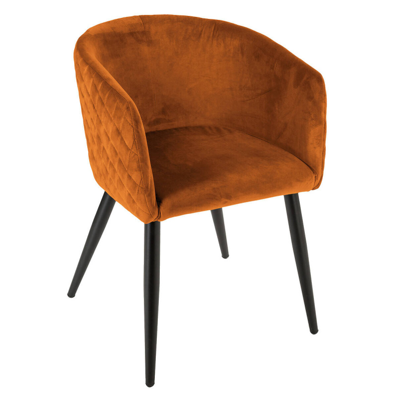 Atmosphera Sametové křeslo MARLO, glamour, oranžové oranžová