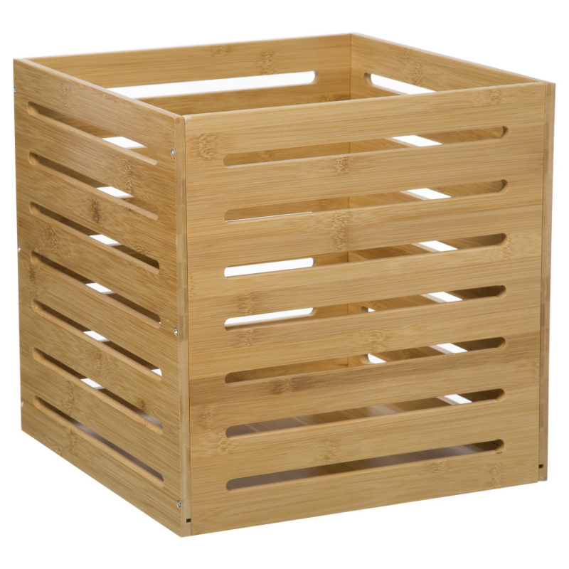5five Simply Smart Bambusový úložný box, 31 x 31 cm hnědý