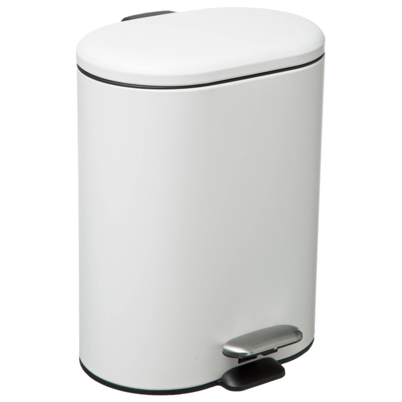5five Simply Smart Pedálový koš SILIFLEX, 6 L, bílý bílá