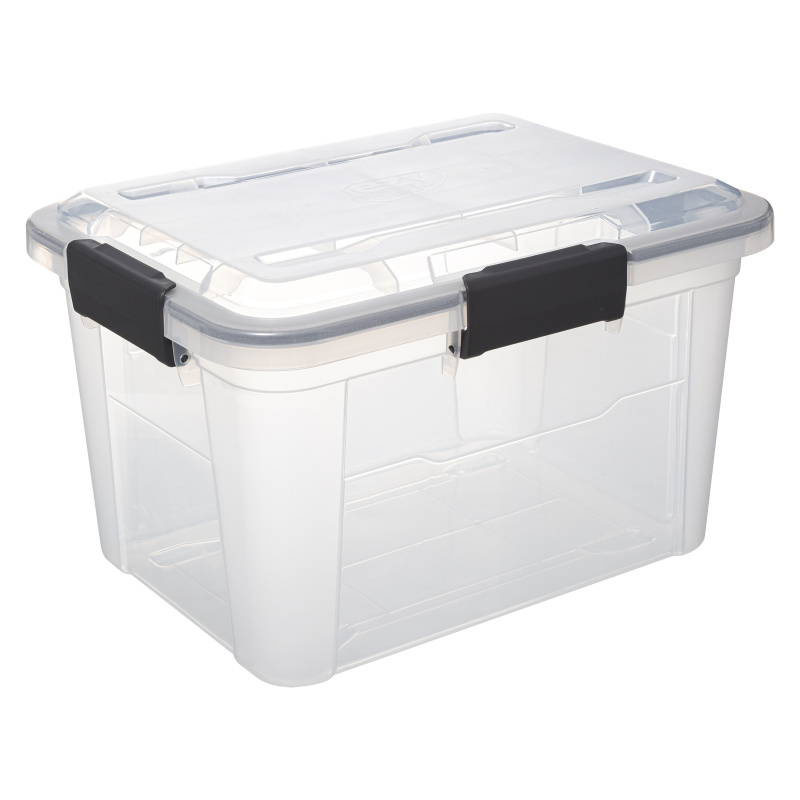 5five Simply Smart Plastový box s víkem PROTECT, 18 l transparentní