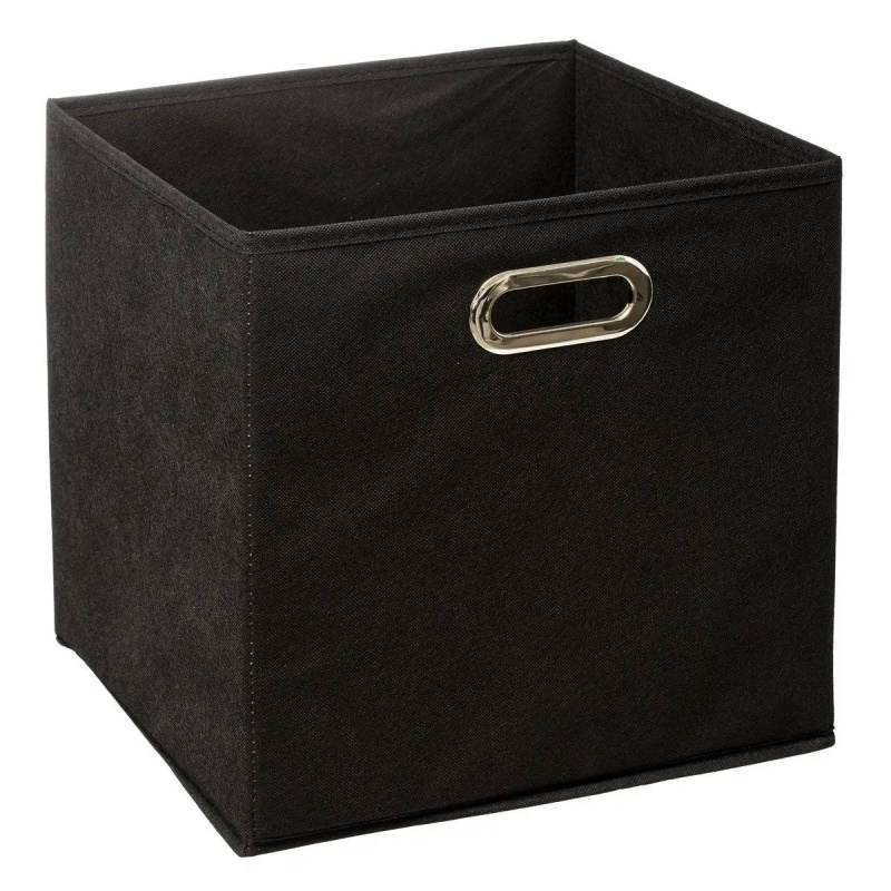 5five Simply Smart Úložný box, černý, textilní, 31 x 31 cm černá