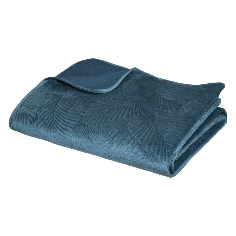 Atmosphera Přehoz na postel, modrý, polyester, 240 x 260 cm mořská modrá