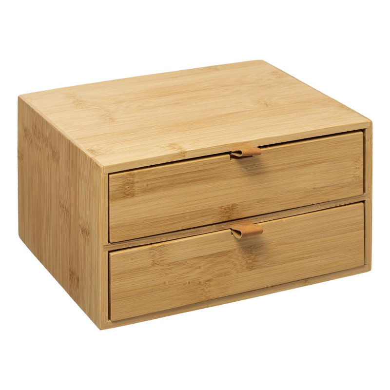 5five Simply Smart Úložný box se zásuvkami, bambusový hnědý